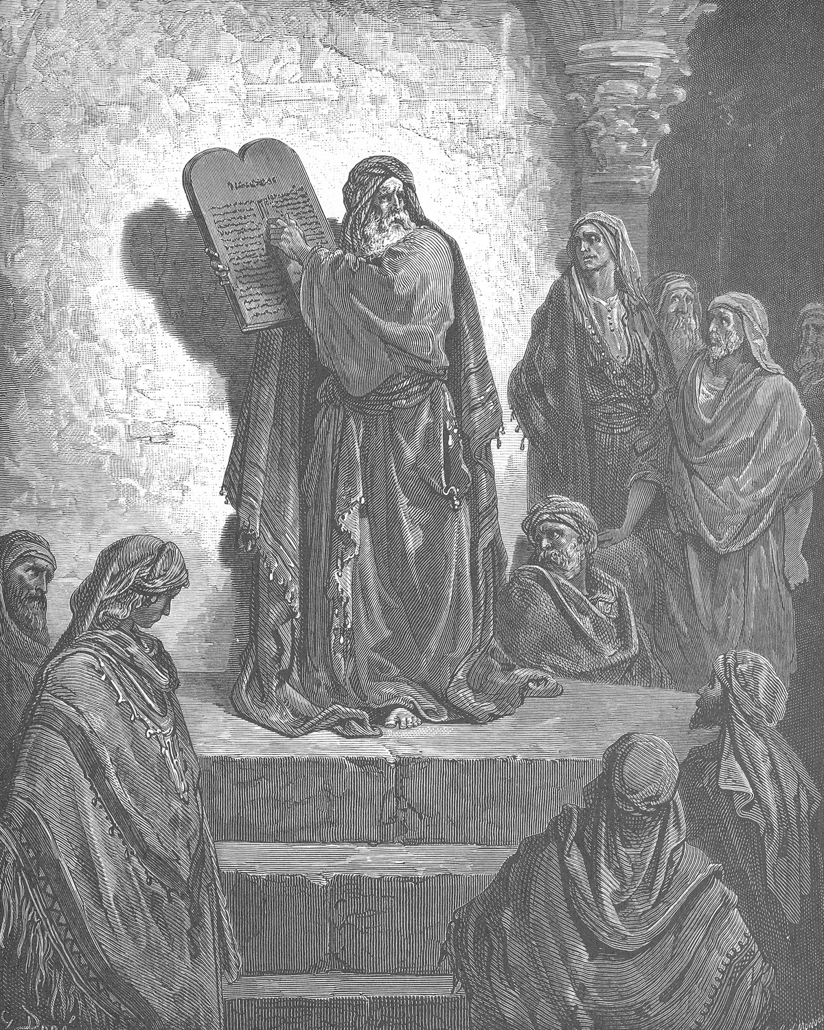 Scribe Ezra reading the Minutes